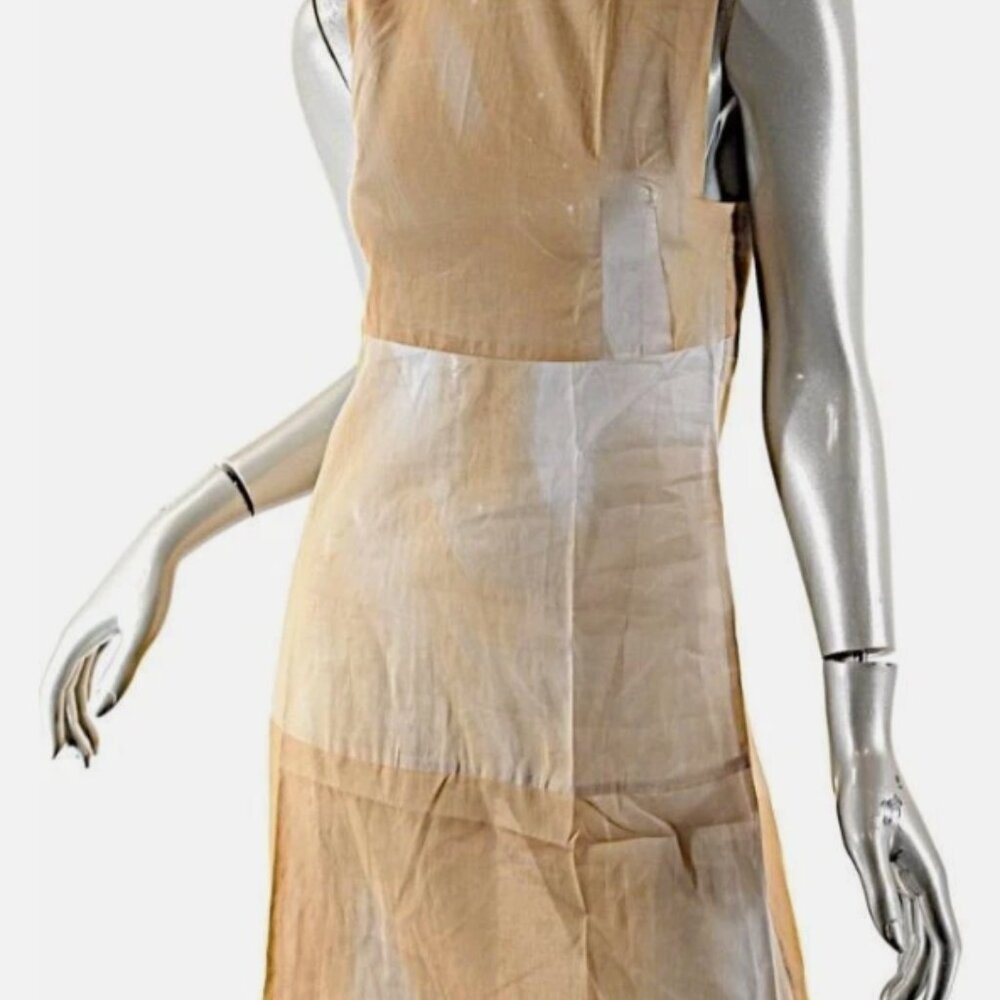 NWT Marni Organza Sheer Cotton Gold 42 Italian Shift Mini Dress IT40 $1020